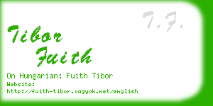 tibor fuith business card